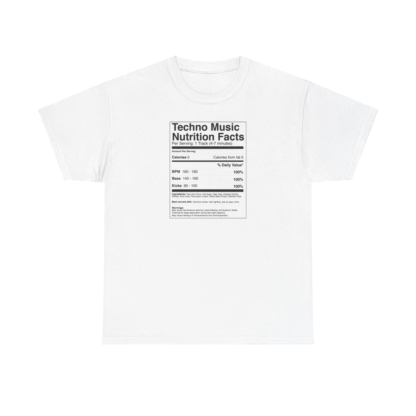 Techno Nutritional Facts T-shirt