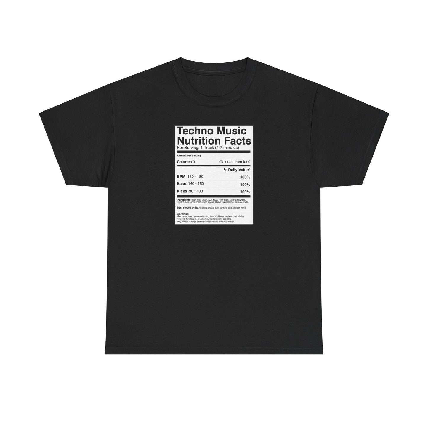 Techno Nutritional Facts T-shirt